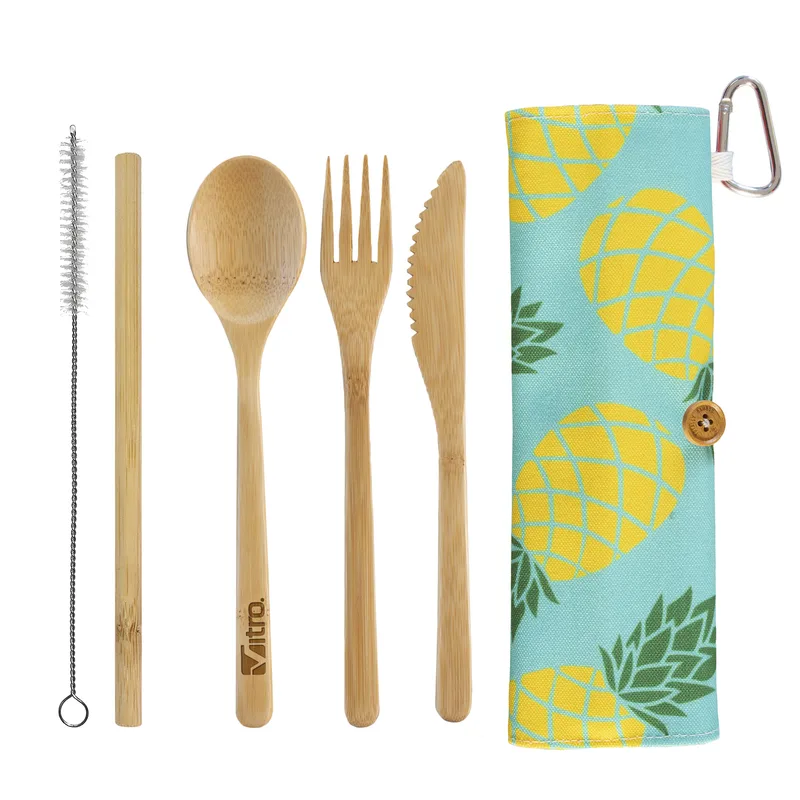Take-Along Flatware Pineapple Utensil Roll