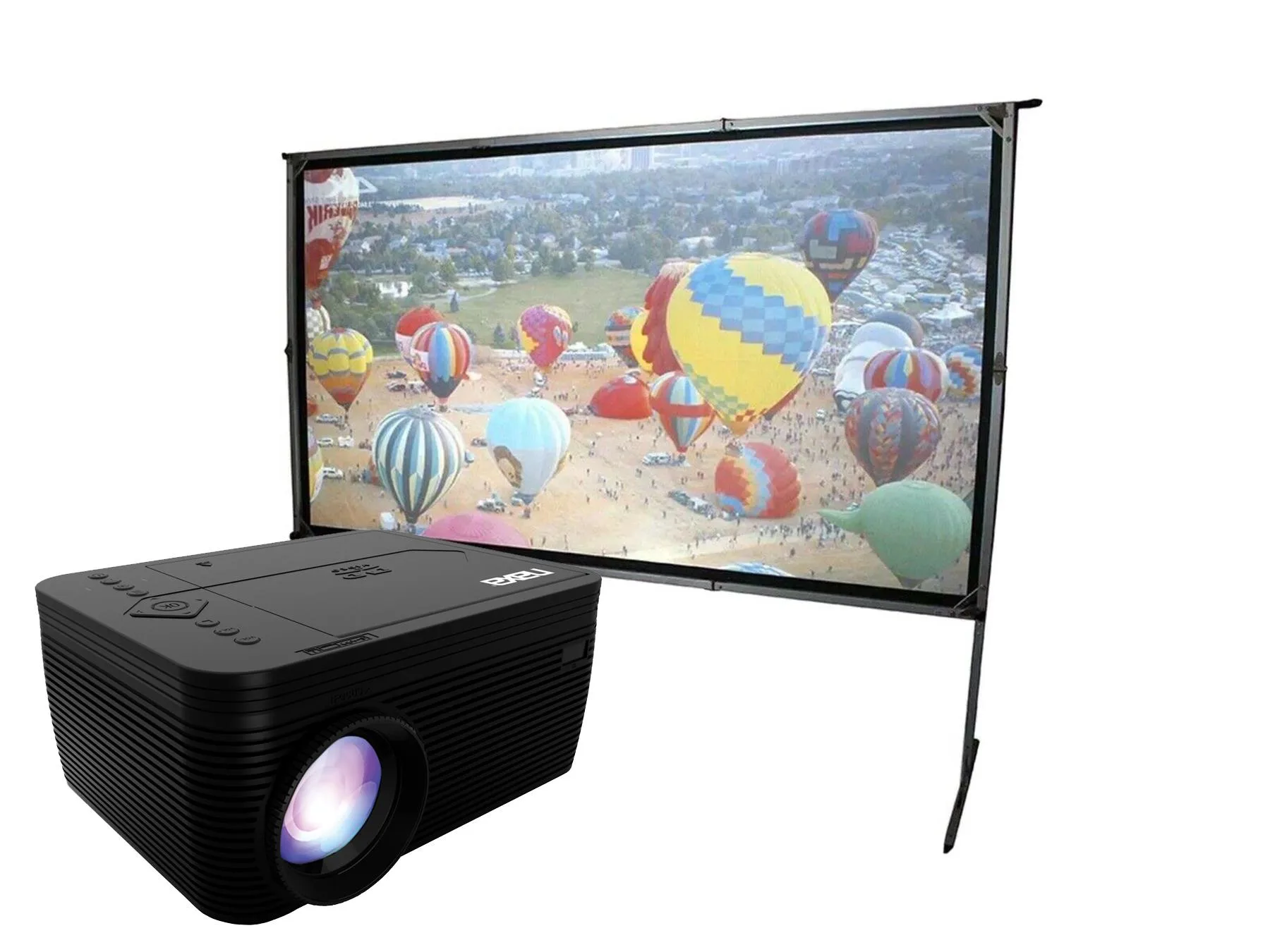 Naxa Projector W/ Dvd Player + 100" Portable Outdoor Screen