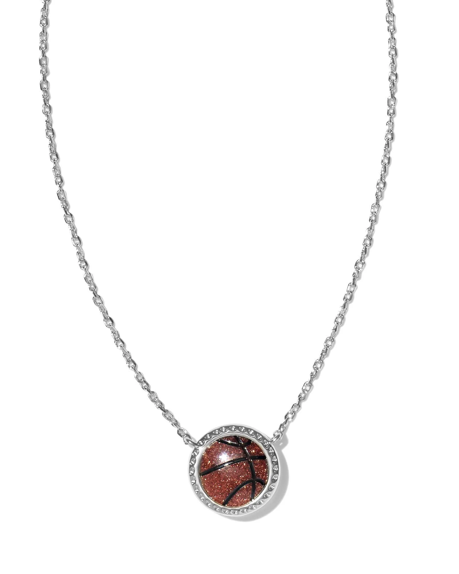 Kendra Scott Basketball Short Pendant - Silver