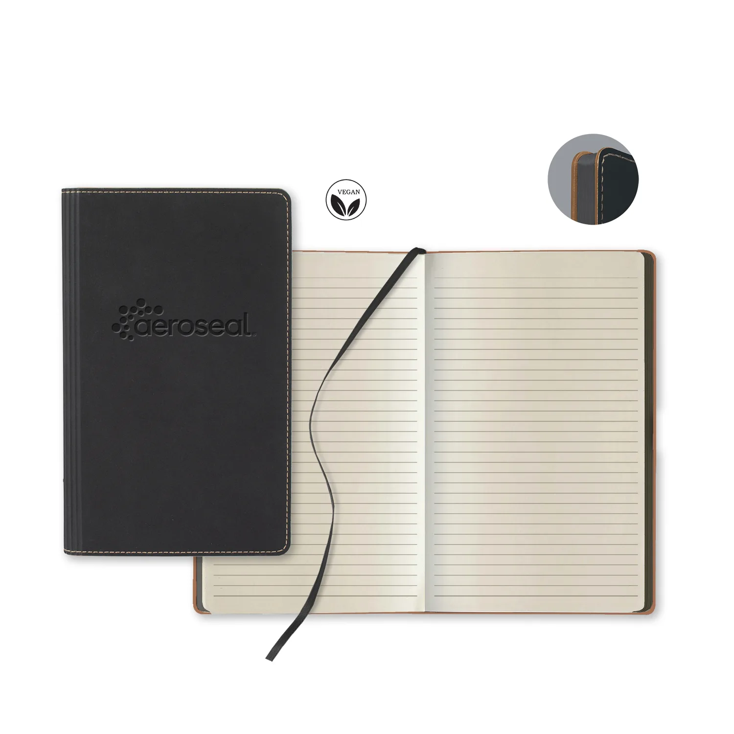 Castelli Vegan ECO Medio Lined Ivory Page Journal view 5