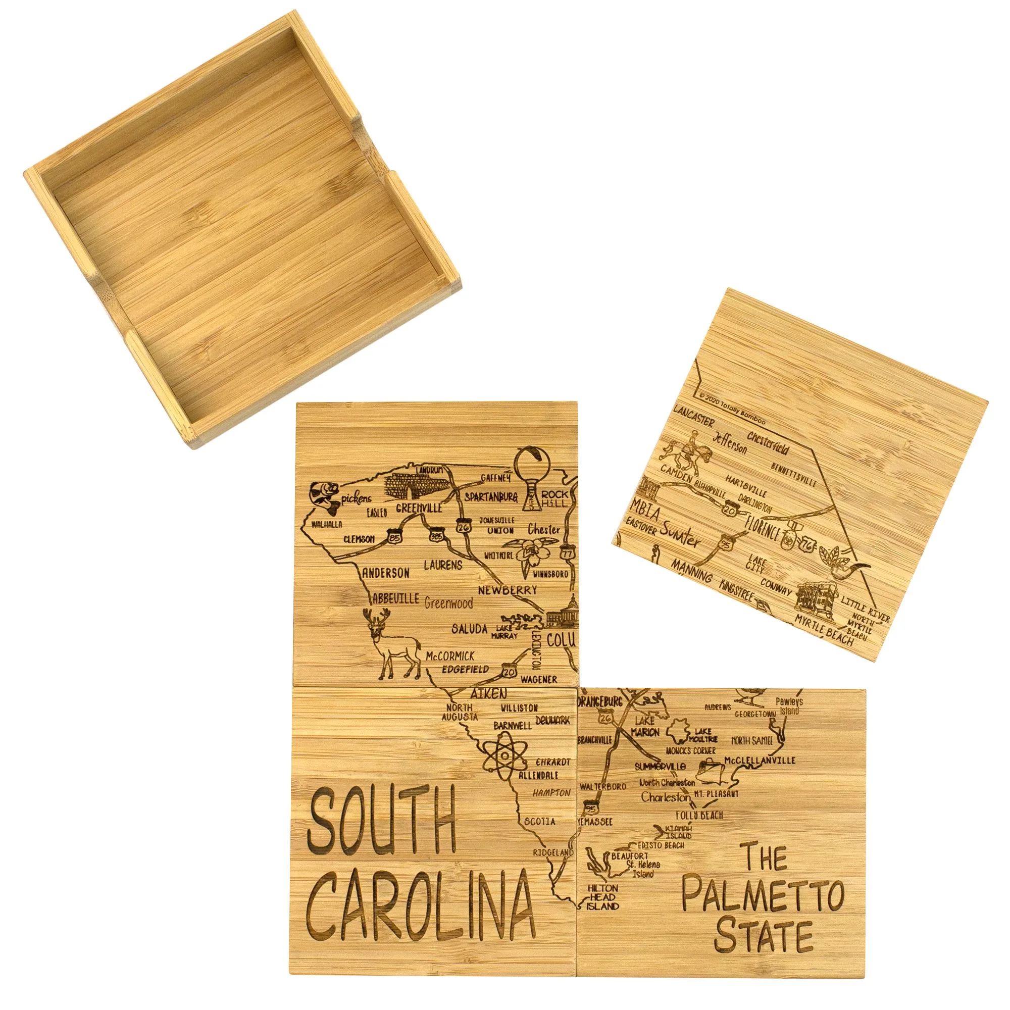 South Carolina Puzzle Coaster Set view 7