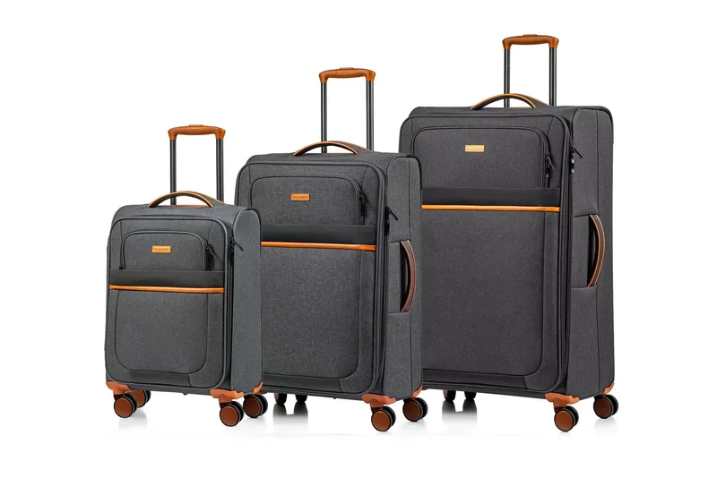 Champs Luggage Classic Ii Softcase Luggage Set Size 30" X 18" - Black