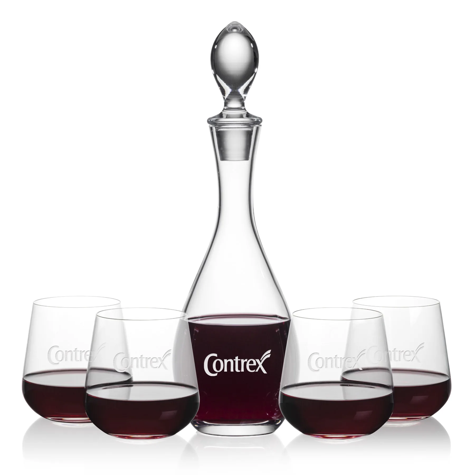 Decanter Stemless Set, Stemless Howden Wine Set, Decanter & 4 Stemless