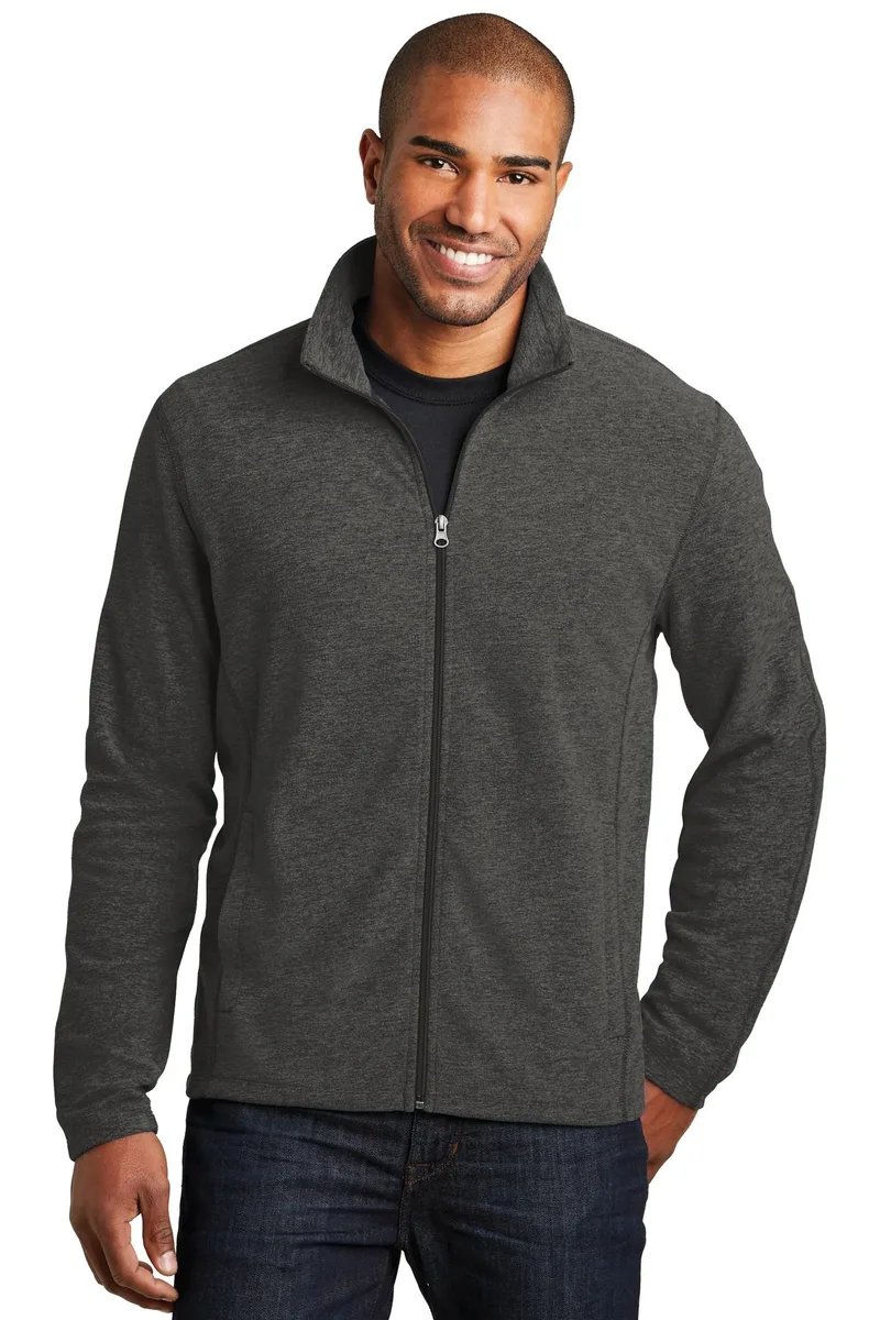 Port Authority® Heather Microfleece Full-Zip Jacket. view 4