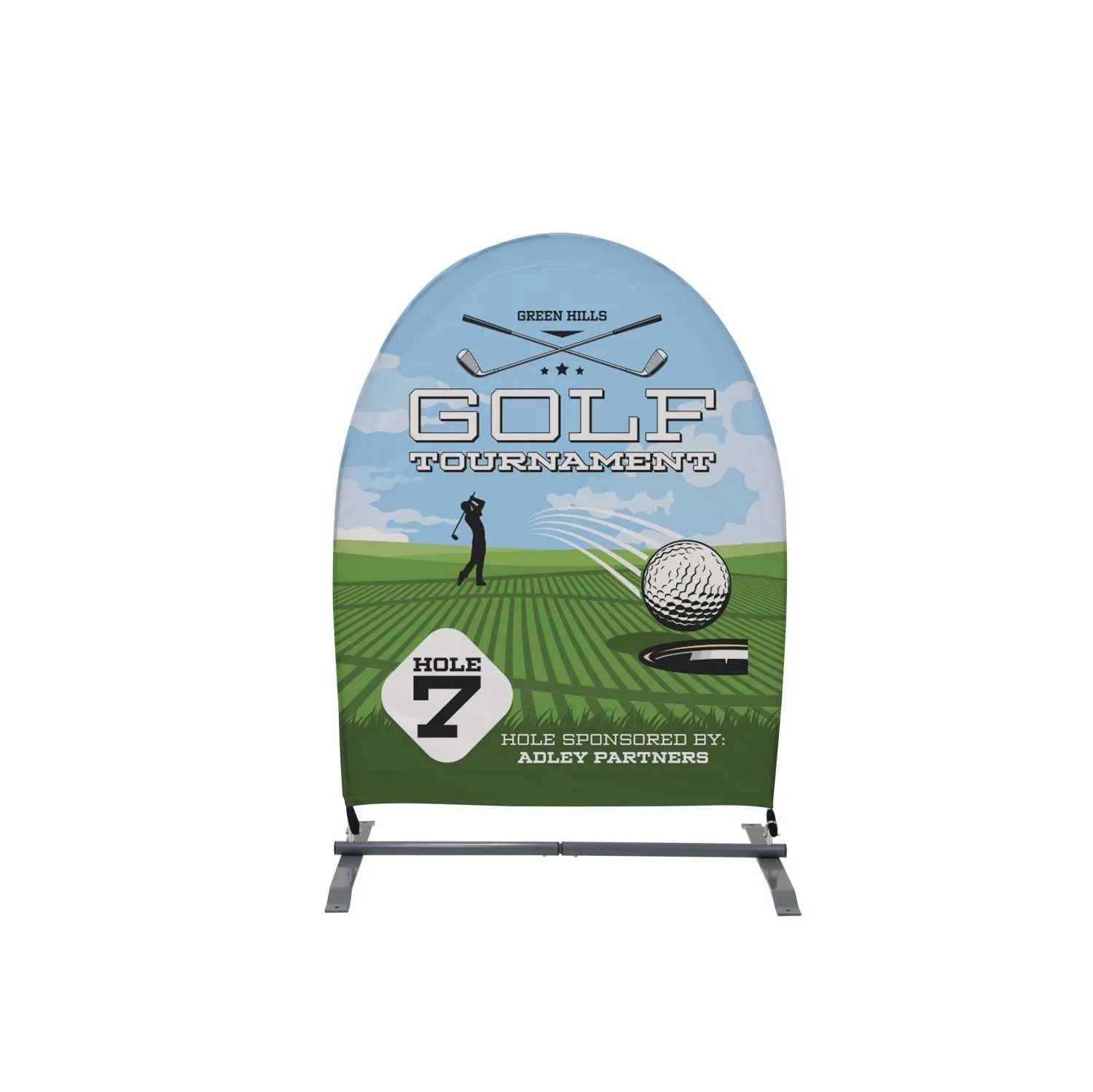 3'W x 5'H Sunrise Multisurface Sign Single-Sided Kit view 3