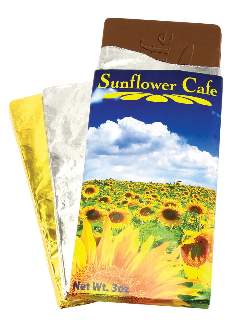 Custom Molded Chocolate Bars W/Cardboard Sleeve