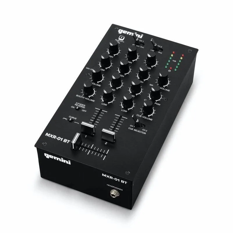 Gemini 2-Channel Dj Mixer w/Bluetooth Input