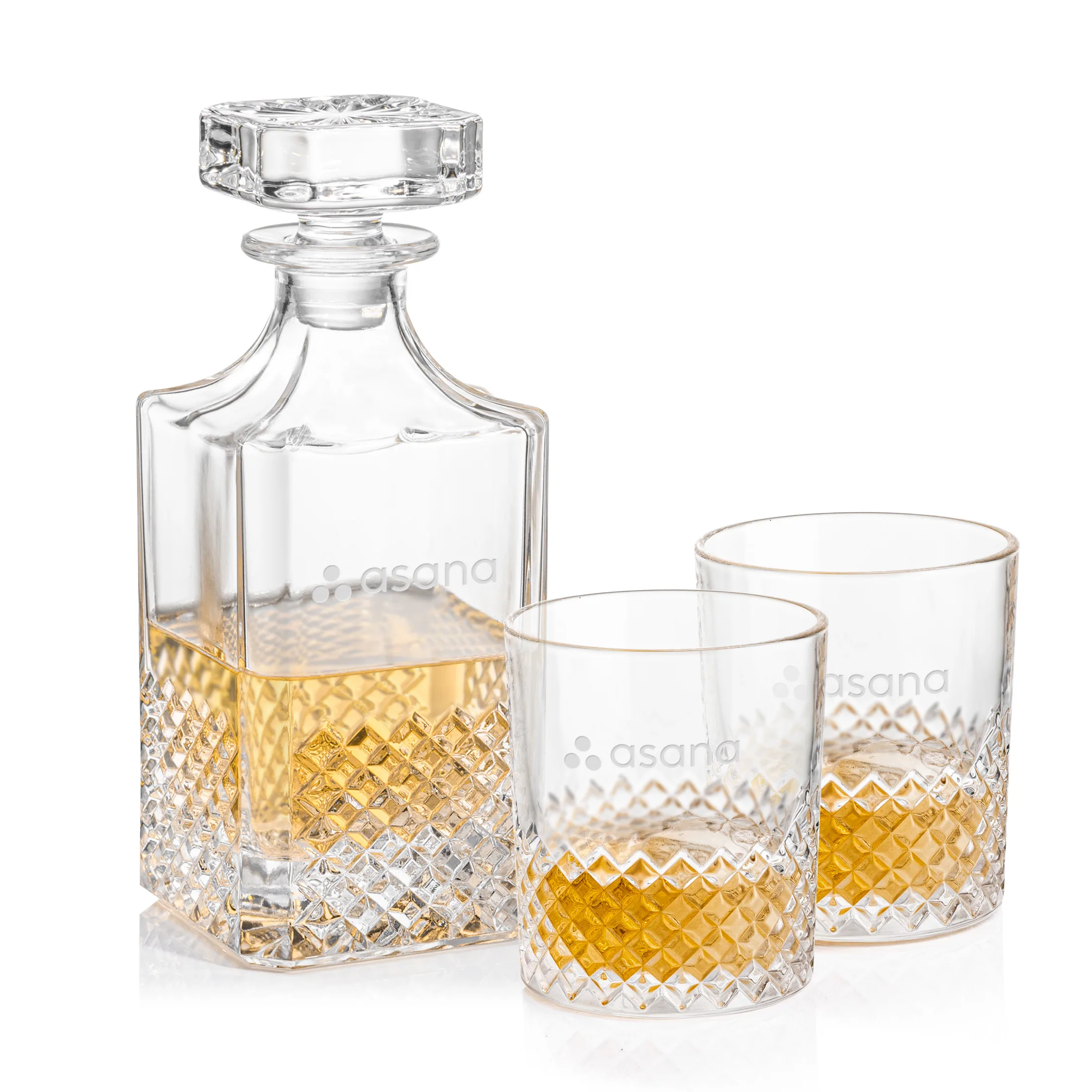 Decanter Set, Deep Etch, Decanter & 2 OTR