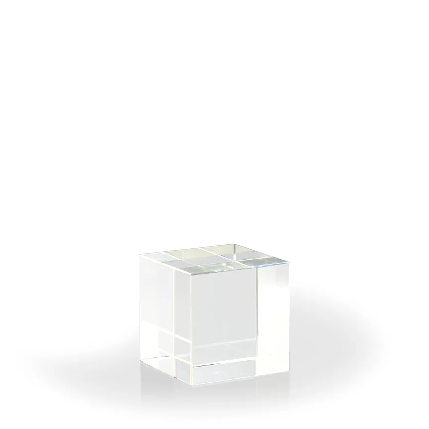 Crystal Cube Paperweight - Medium view 2