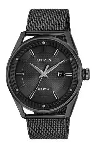 Citizen® Men's Drive CTO Eco-Drive® Watch w/Mesh Bracelet & Black Dial