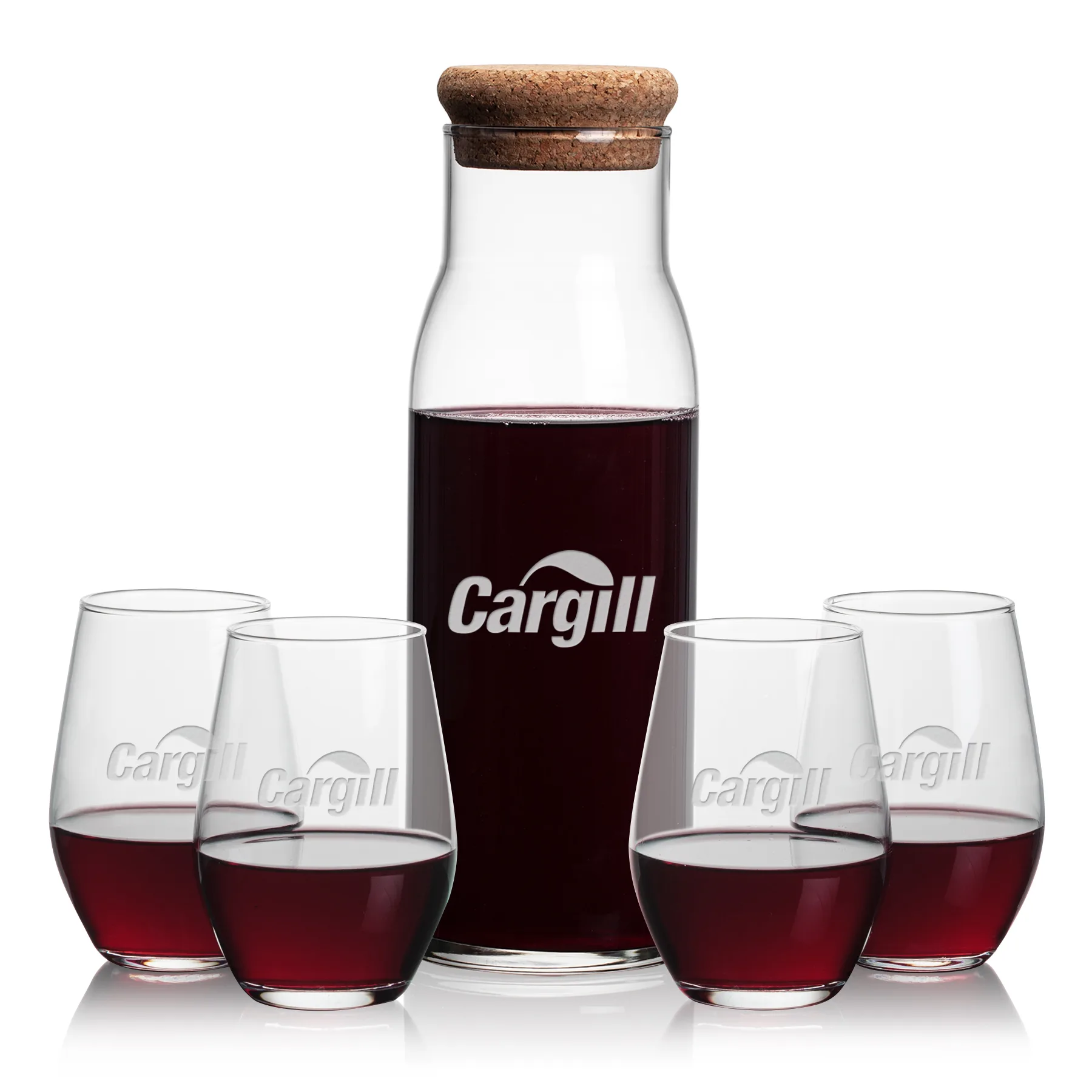 Carafe Stemless Set, Vale Set, Carafe & 4 Stemless