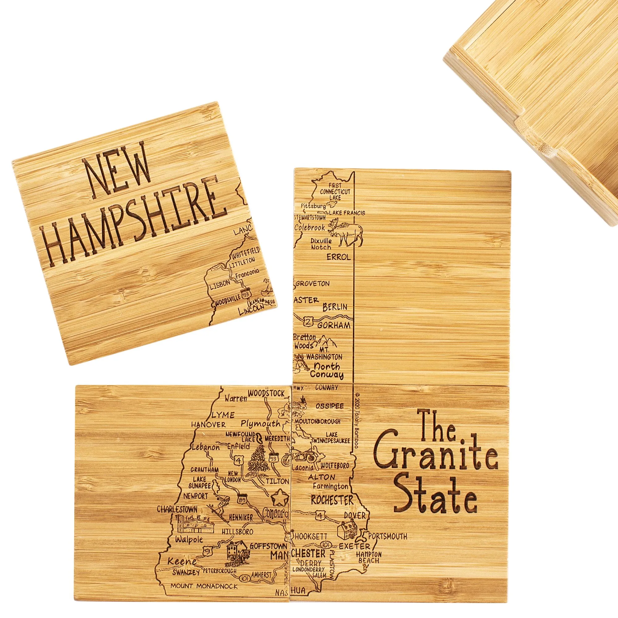 New Hampshire Puzzle Coaster Set view 7