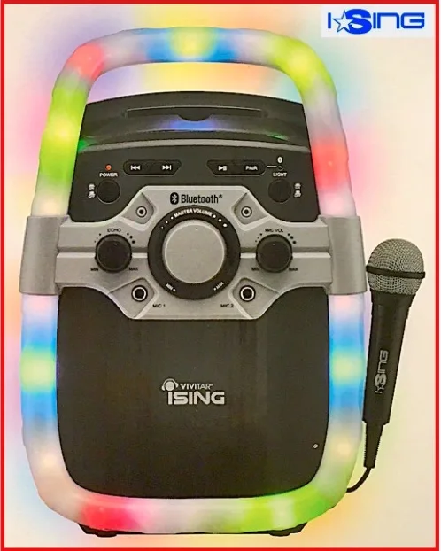 Vivitar® iSing Bluetooth® Karaoke Machine w/Mic & Flashing Lights