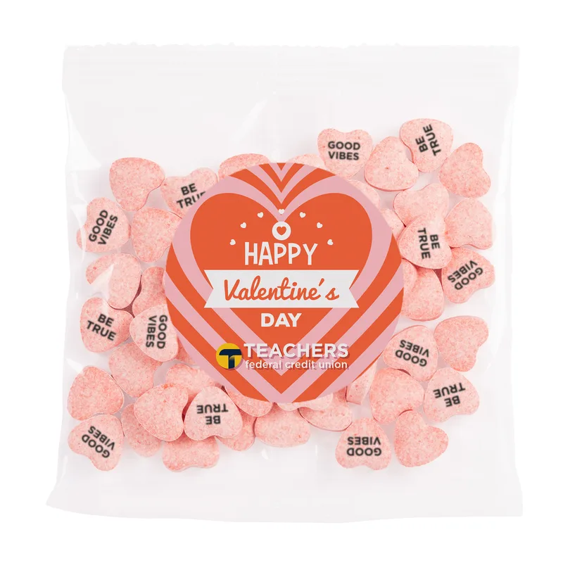 2 Oz. Handfuls - Imprinted Conversation Hearts