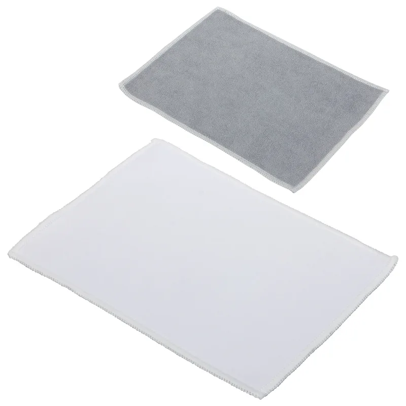Quick Clean 5" x 7-1/8" Dual Sided Microfiber Cloth - Full Color view 2