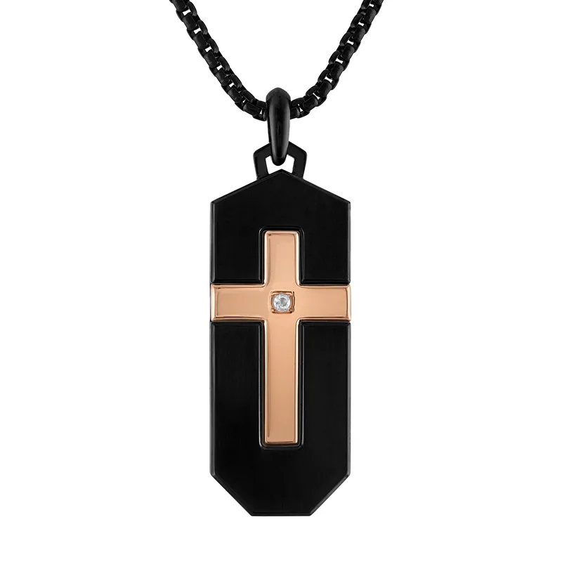 Bulova Jewelry Latin Grammy® Black Ip Dog Tag