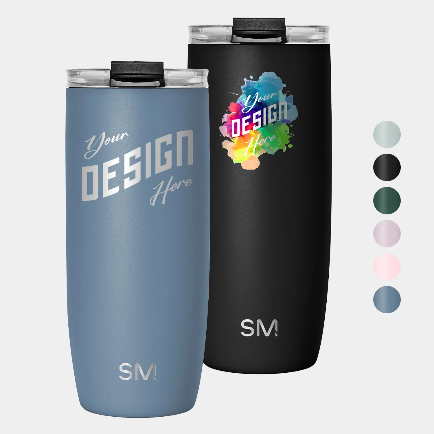 20 oz Simple Modern® Stainless Steel Double-Walled Insulated Voyager Tumbler Clear Flip Lid & Straw