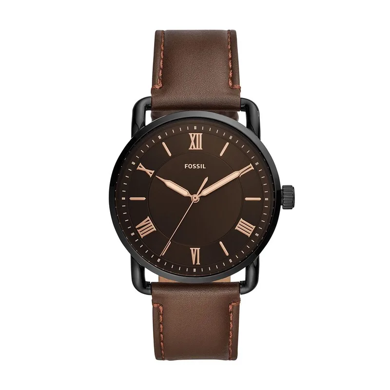 Fossil Men's Copeland Brown Leather Strap Watch Brown Dial