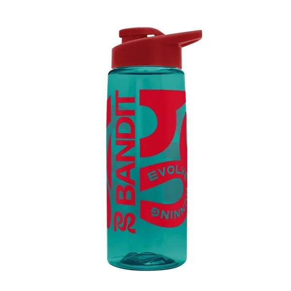 Translucent Teal Red Screen Print