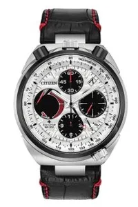 Citizen® Men's Eco-Drive® Promaster Tsuno Chrono Racer Watch w/Black Leather Strap
