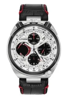 Citizen® Men's Eco-Drive® Promaster Tsuno Chrono Racer Watch w/Black Leather Strap