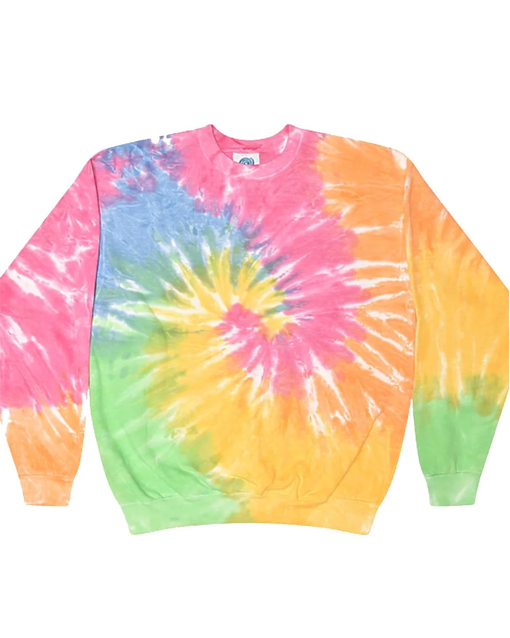 COLORTONE® Unisex Tie-Dyed Fleece Crewneck Sweatshirt view 2