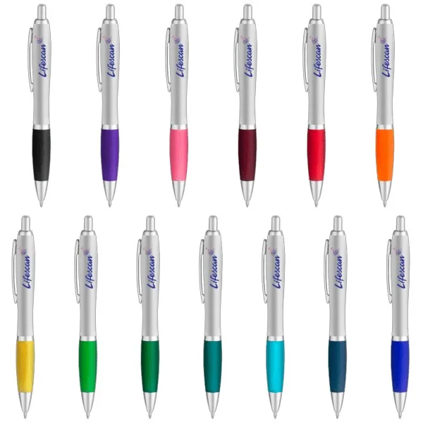 Curvaceous Silver Matte Gel Pen