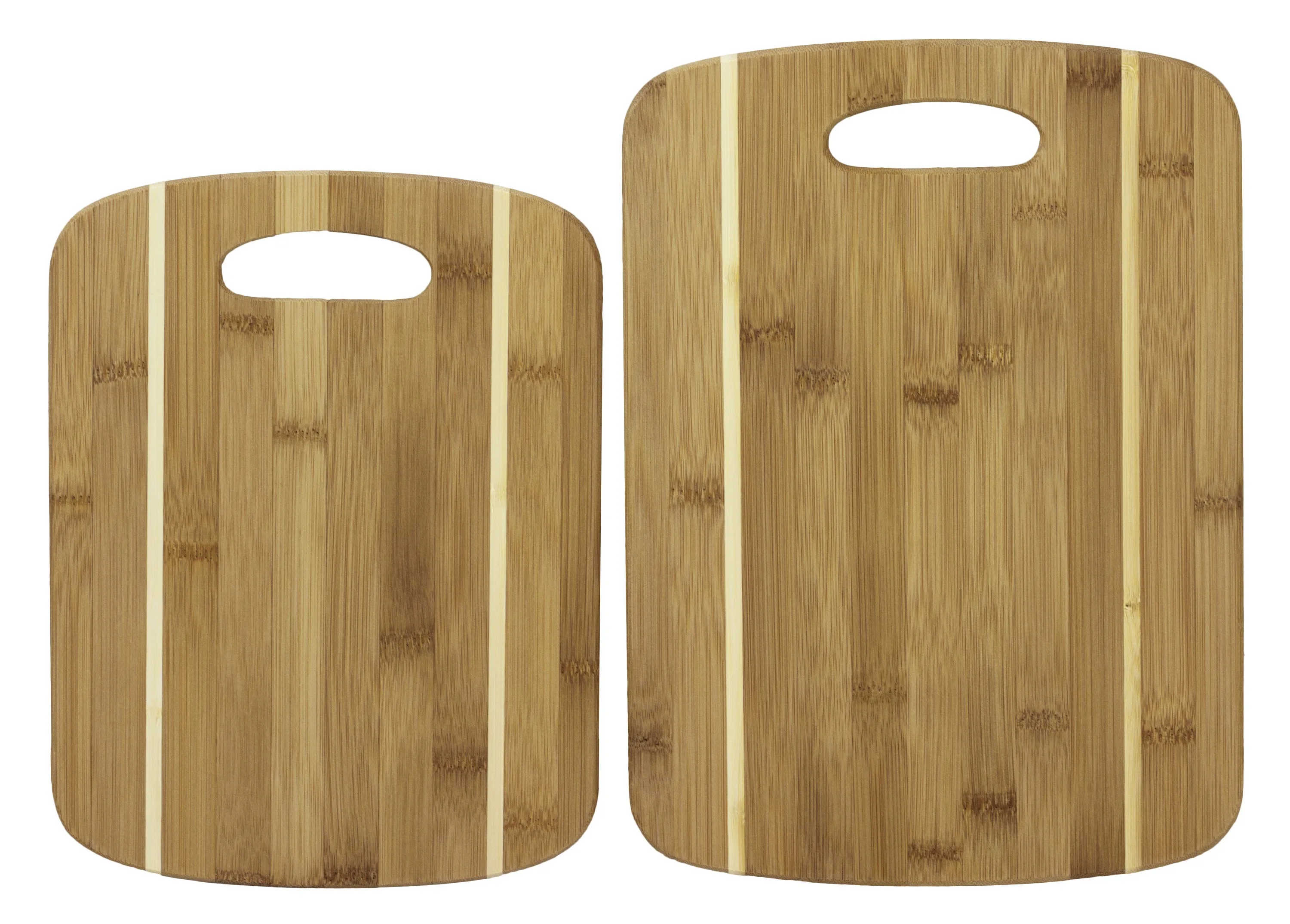 2-Piece Striped Bamboo Cutting Board Set (13" x 9½" & 11" x 8½") view 2
