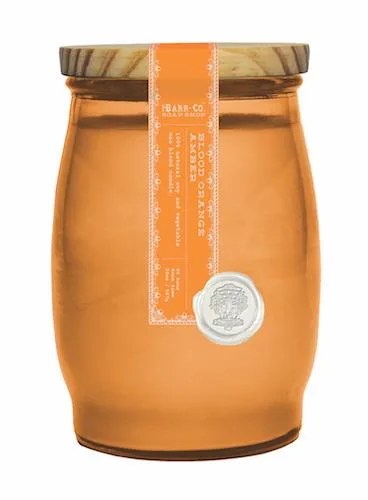 K.Hall Studio Barr-Co. Blood Orange Amber Barrel Candle 20 Oz