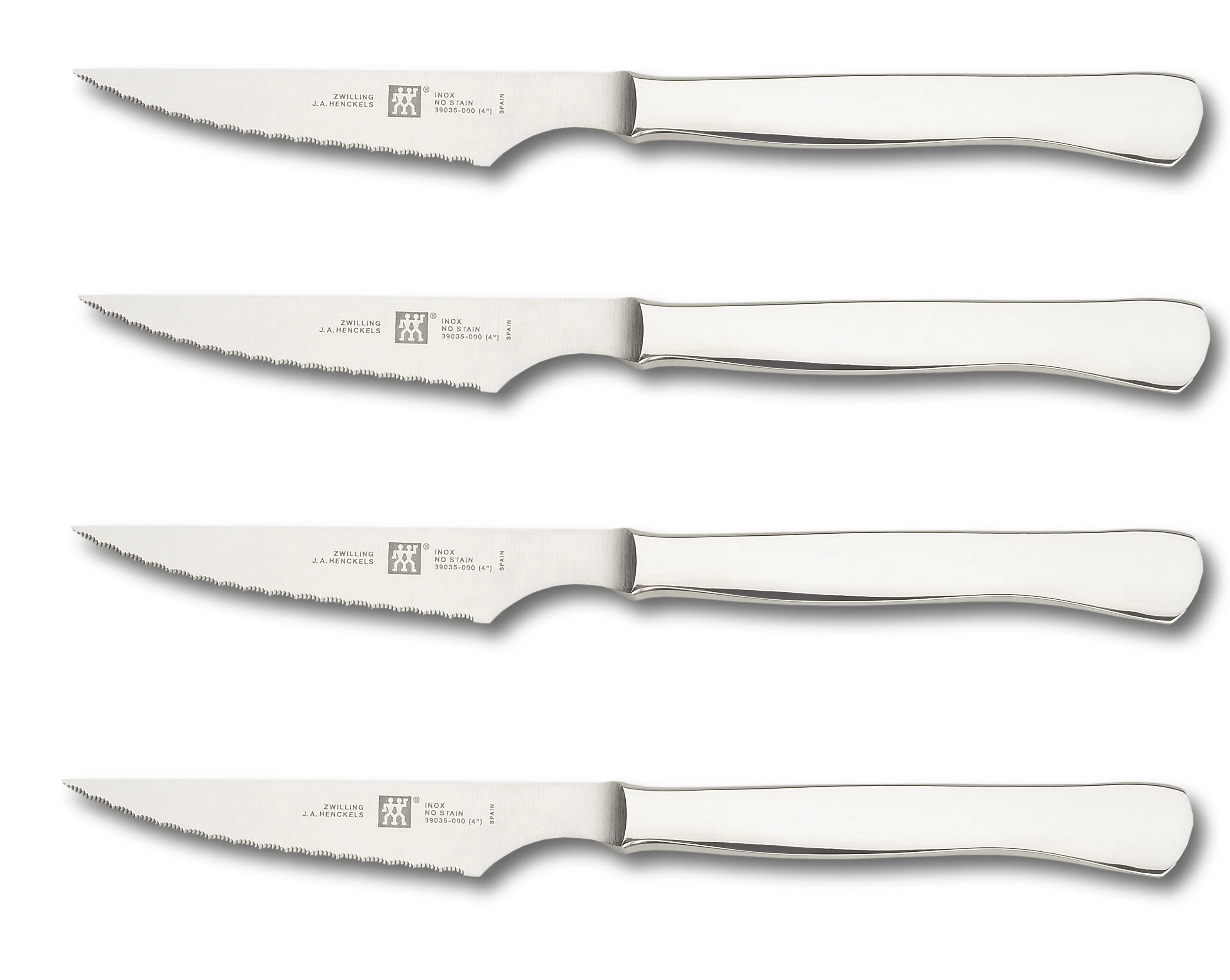 JA Henckels Zwilling 4-Piece Serrated Steak Knife Set