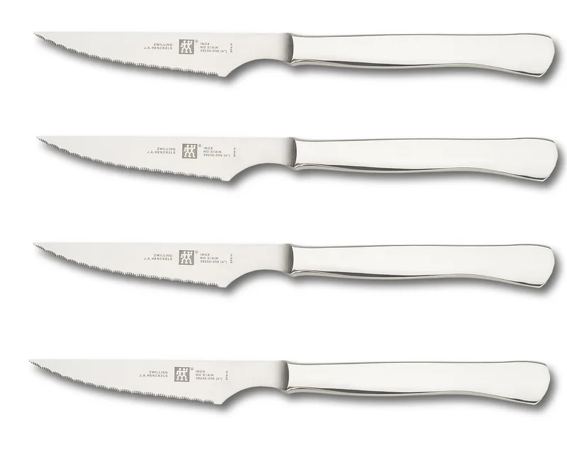 JA Henckels Zwilling 4-Piece Serrated Steak Knife Set
