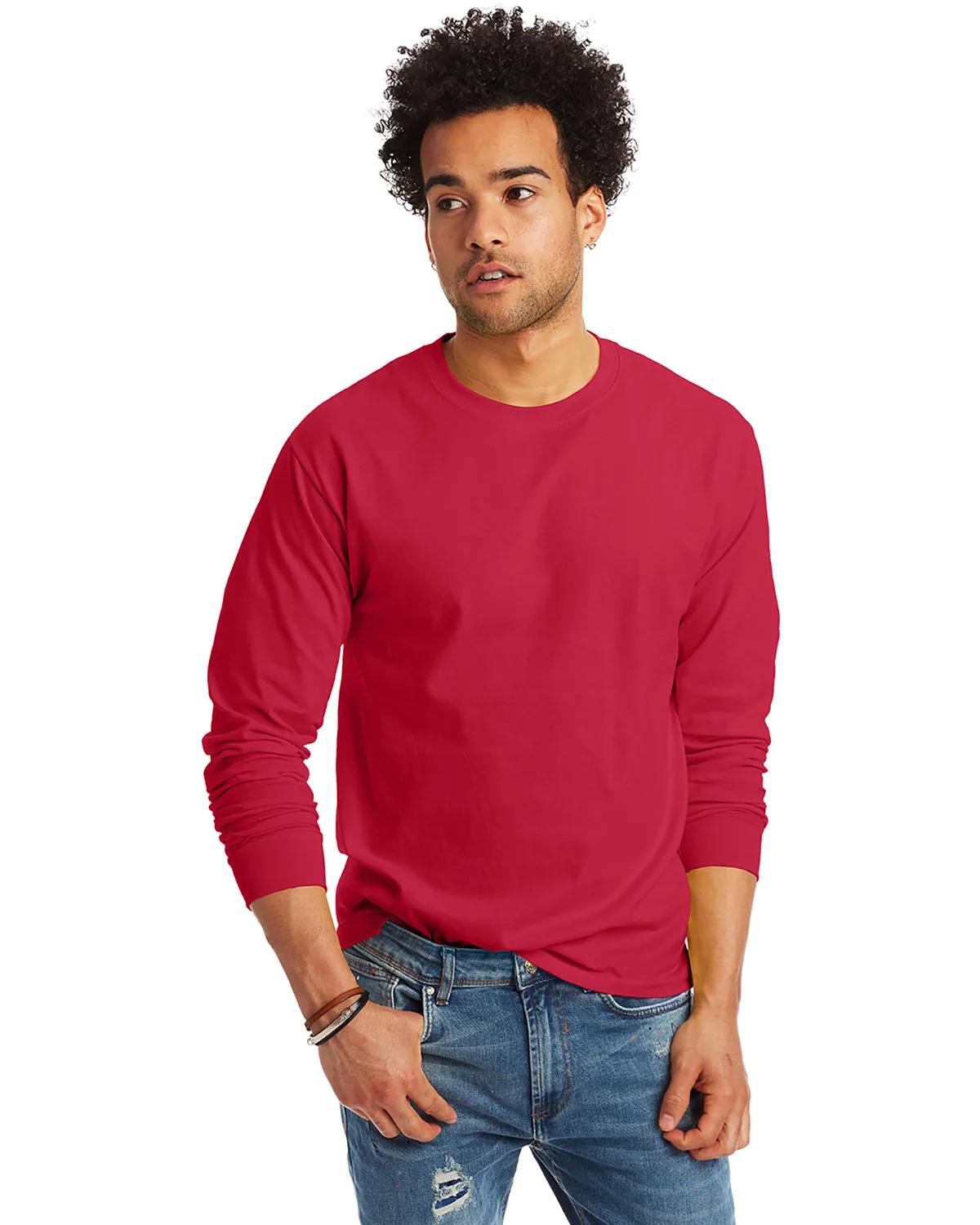 Hanes Printables Unisex Tagless® Long-Sleeve T-Shirt view 5