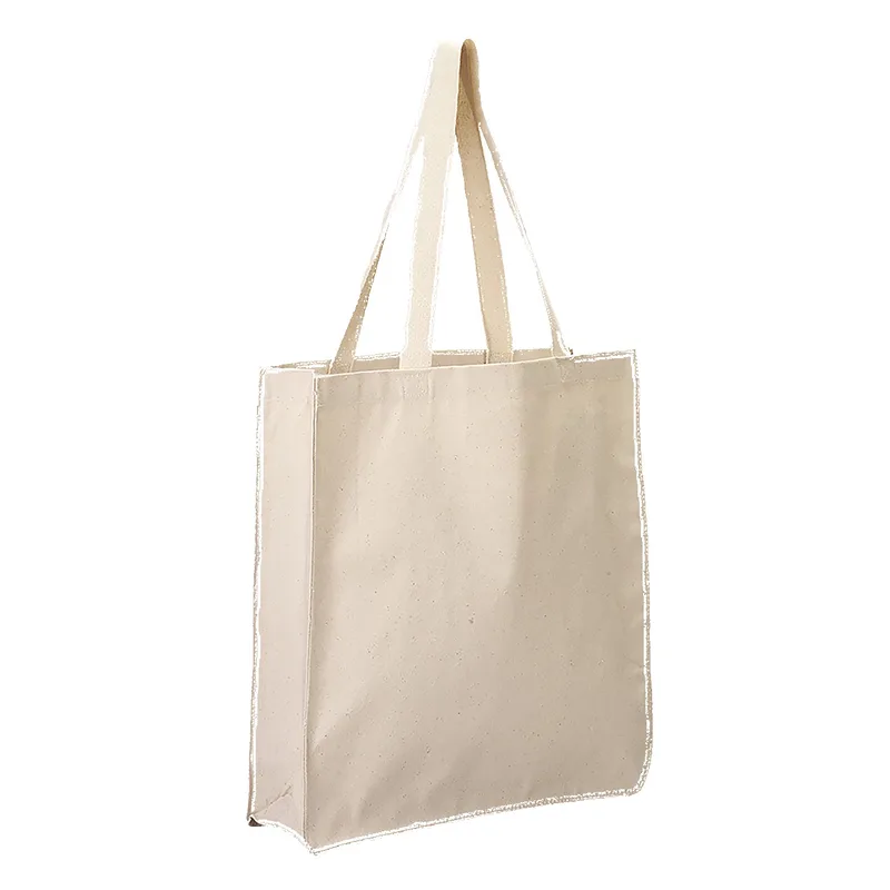 11.5 Oz. Cotton Canvas Grocery Tote Bag view 6