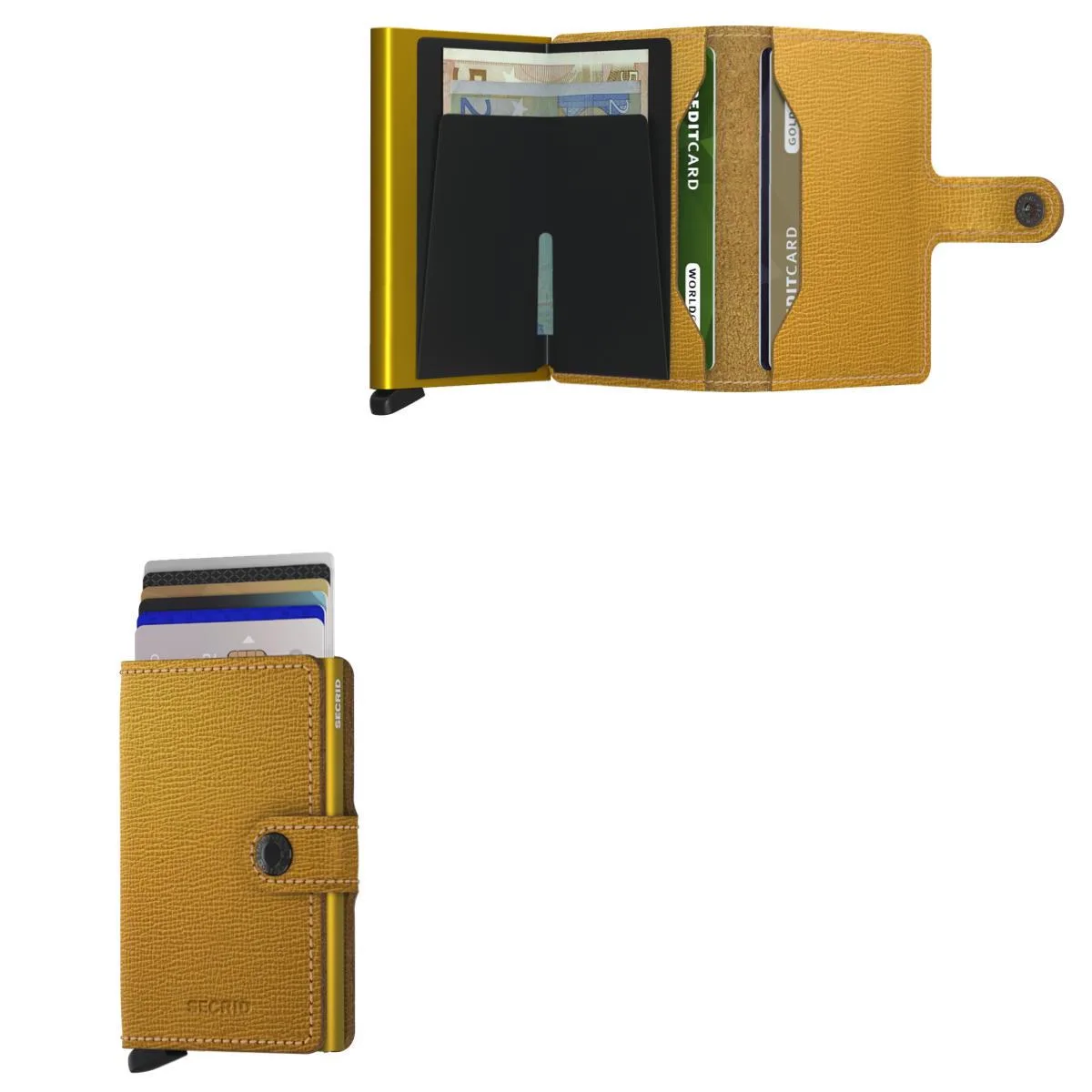 Secrid Miniwallet Crisple - Ochre Yellow