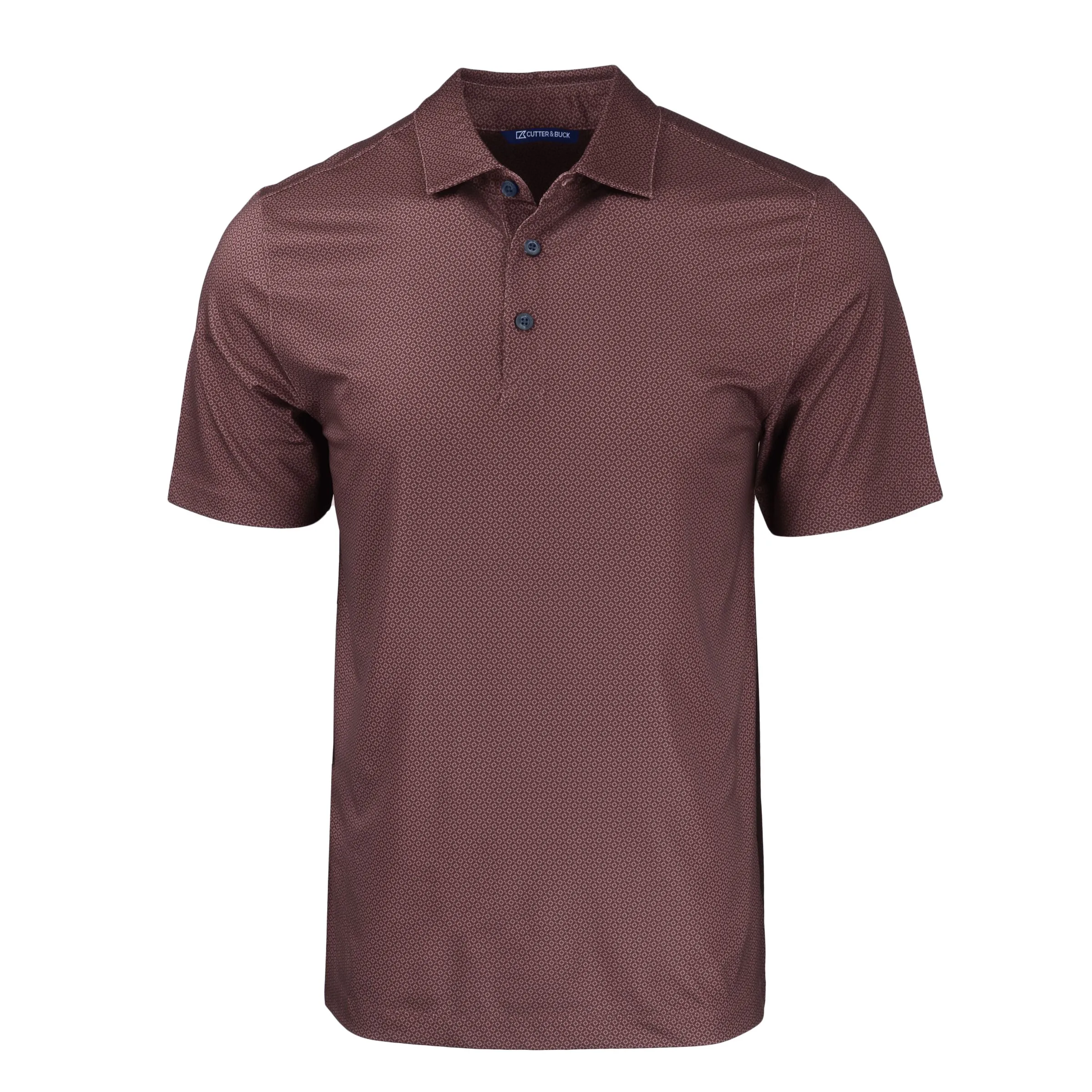 Cutter & Buck Pike Eco Tonal Geo Print Stretch Recycled Mens Polo view 3