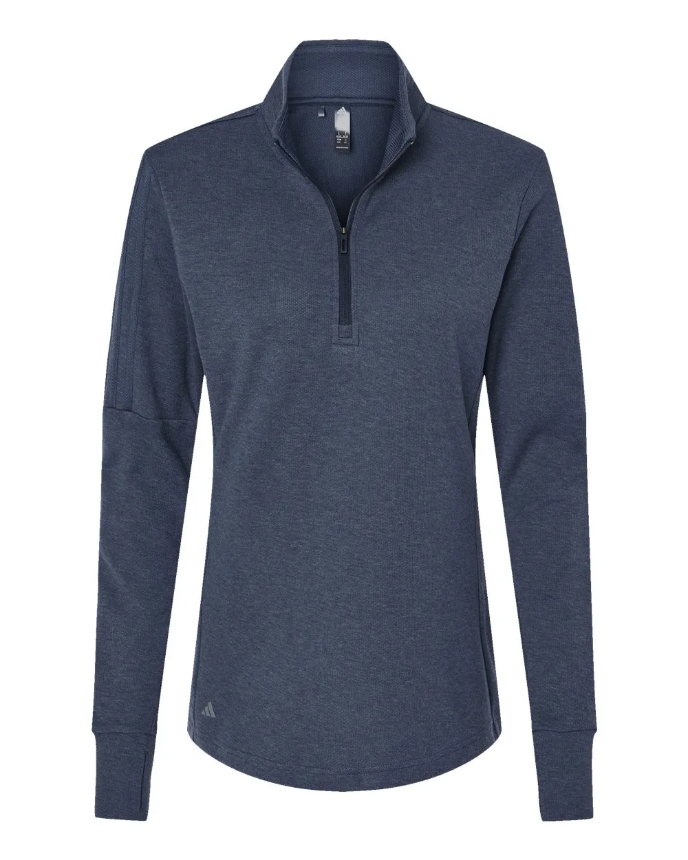 Adidas® Women's 3-Stripes Quarter-Zip Sweater Pullover Sweater view 4