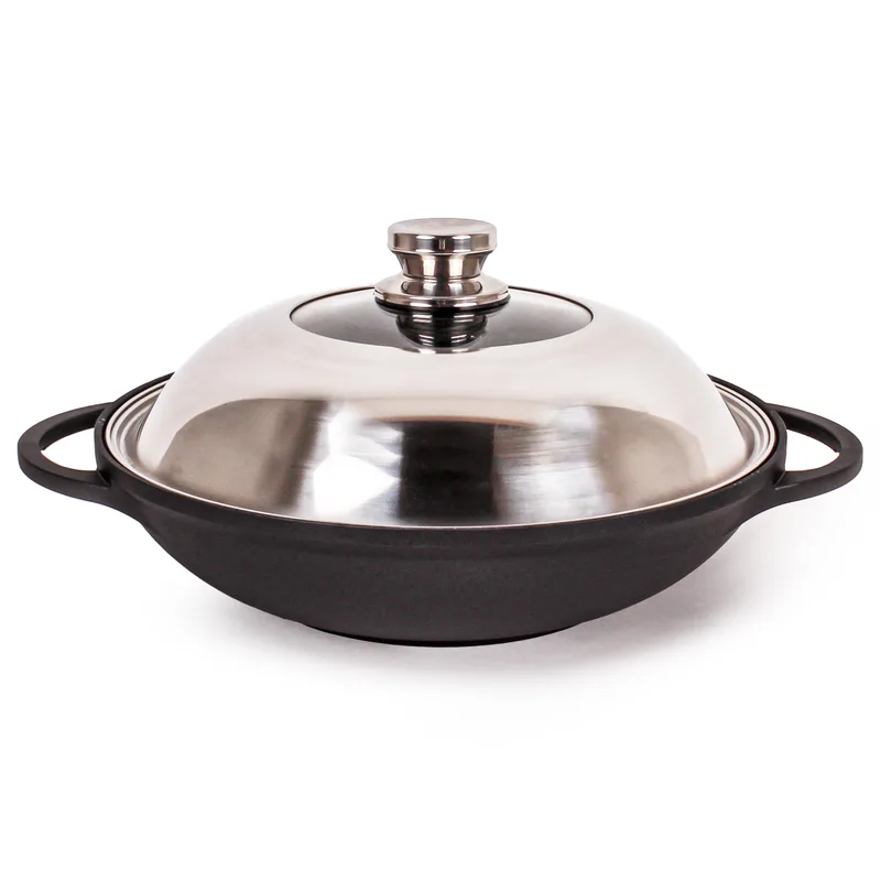 BergHoff Eurocast Covered Chinese Wok 12.25"