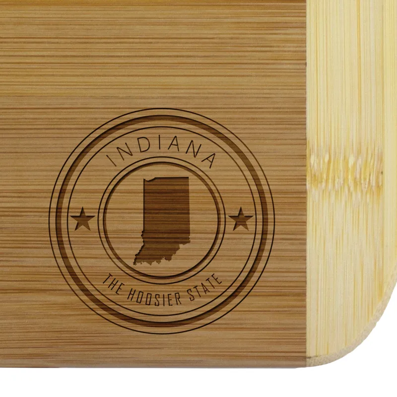 Indiana State Stamp 2-Tone 11" Cutting Board view 2
