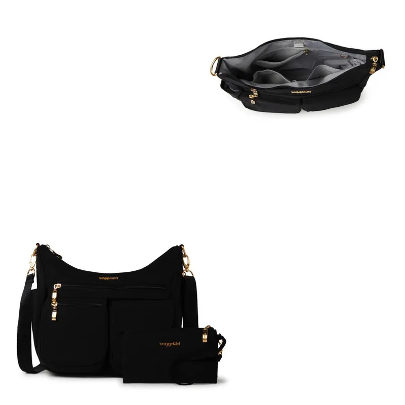 Baggallini Black/Gold Modern Everywhere Bag