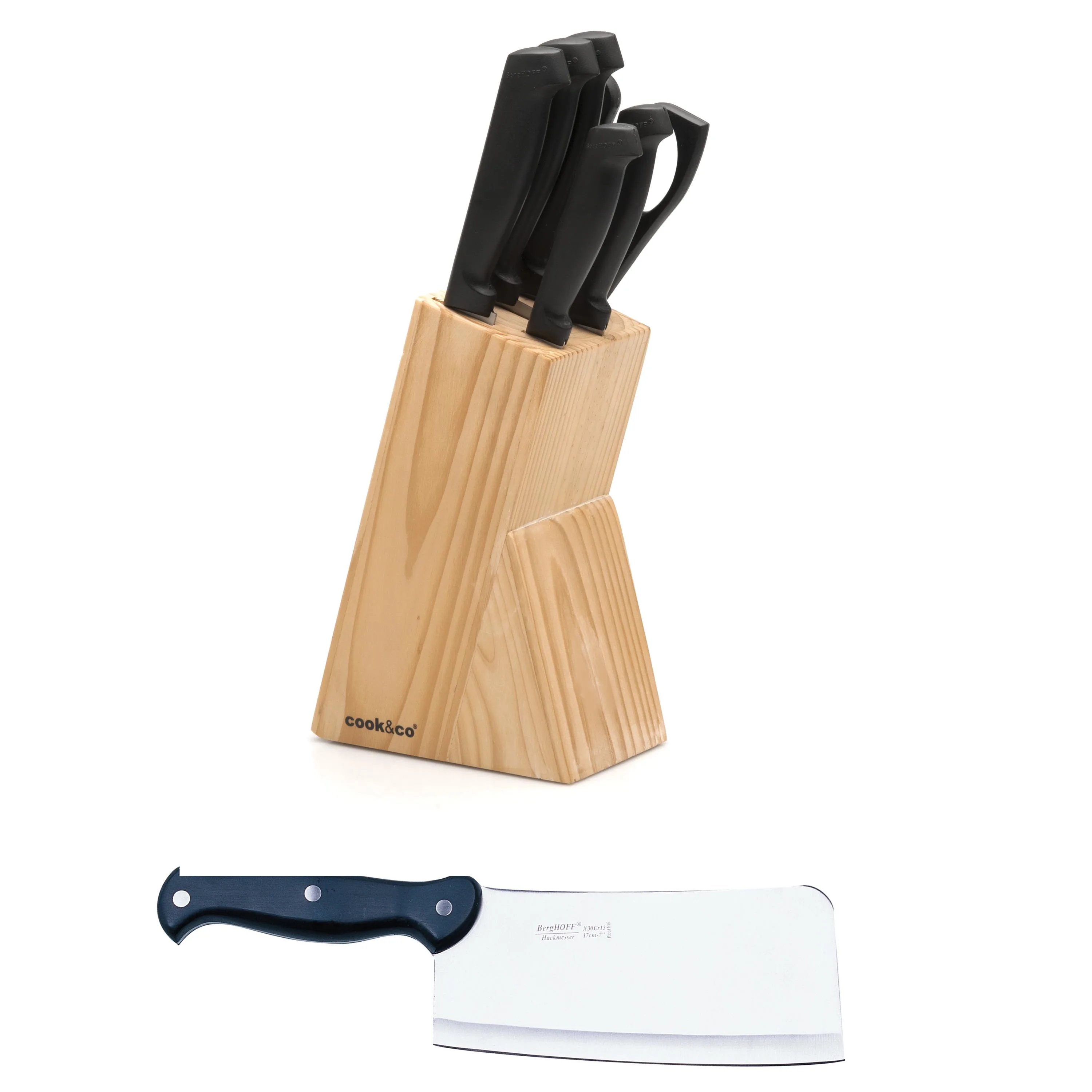 BergHoff 8Pc Ergonomic Cutlery Set/Cleaver