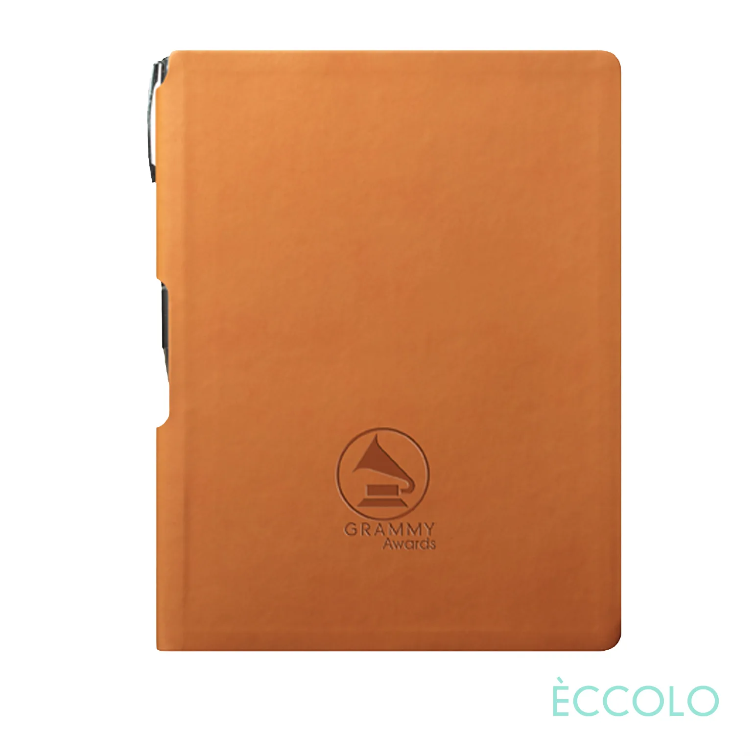 Journal & Clicker Pen, Orange/Silver