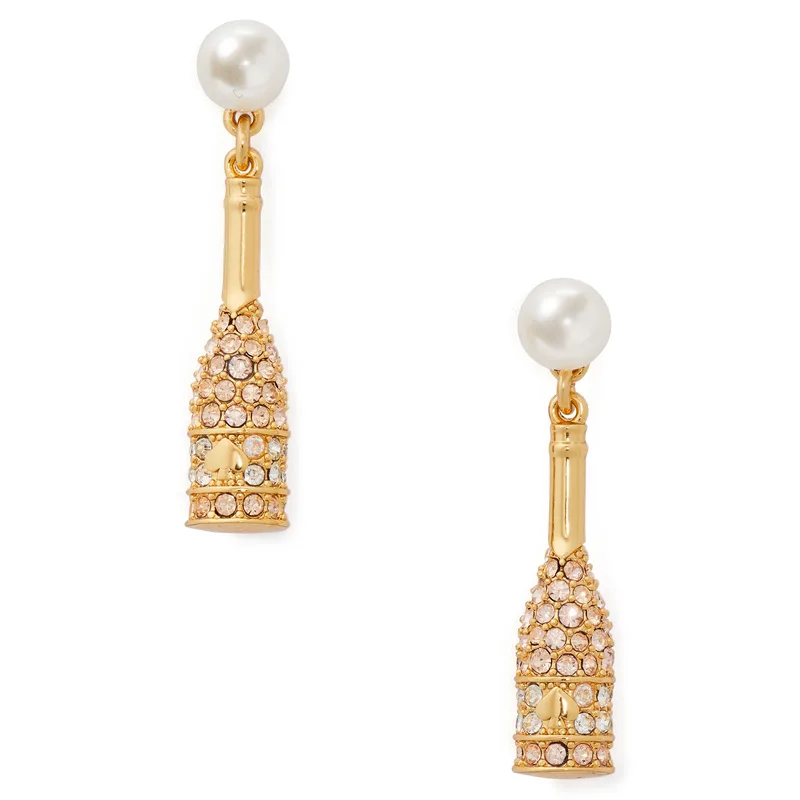 kate spade new york Winter Carnival Champagne Drop Earrings - Neutral Multi