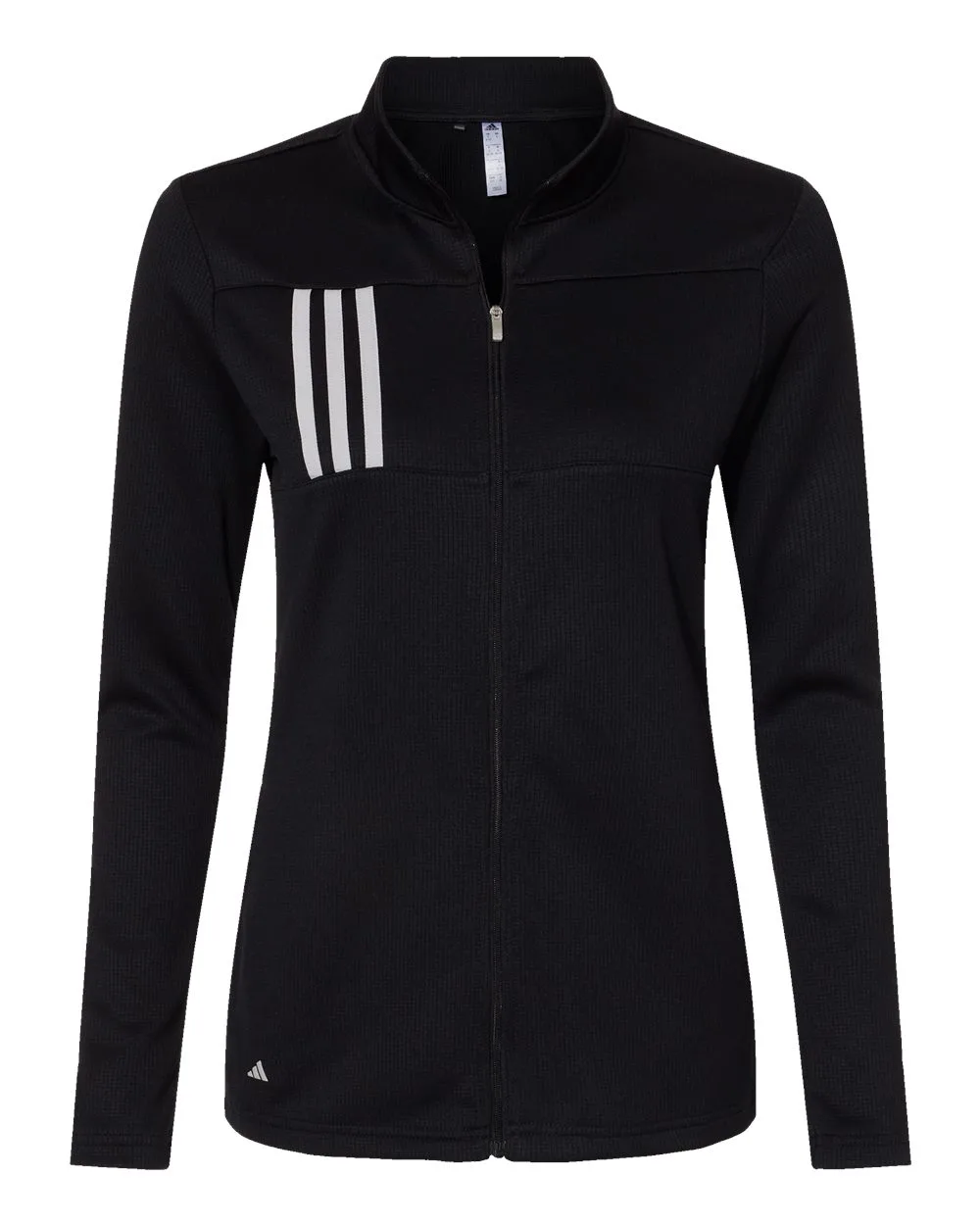 Adidas® Women's 3-Stripes Double Knit Full-Zip Pullover Shirt view 3