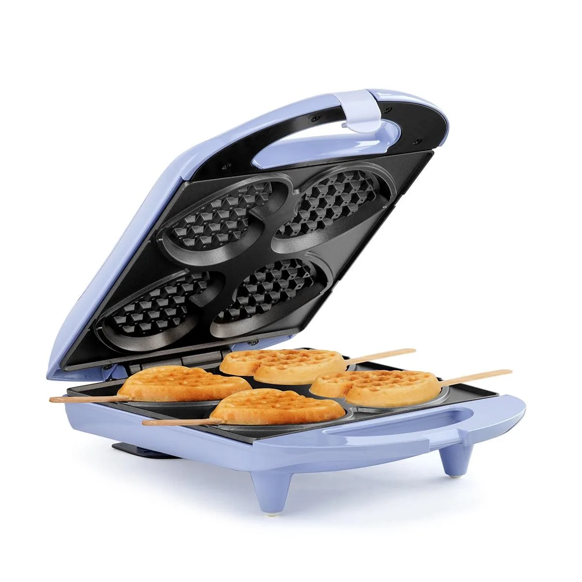 Holstein Housewares 4 Count Heart Shaped Waffle Maker - Purple