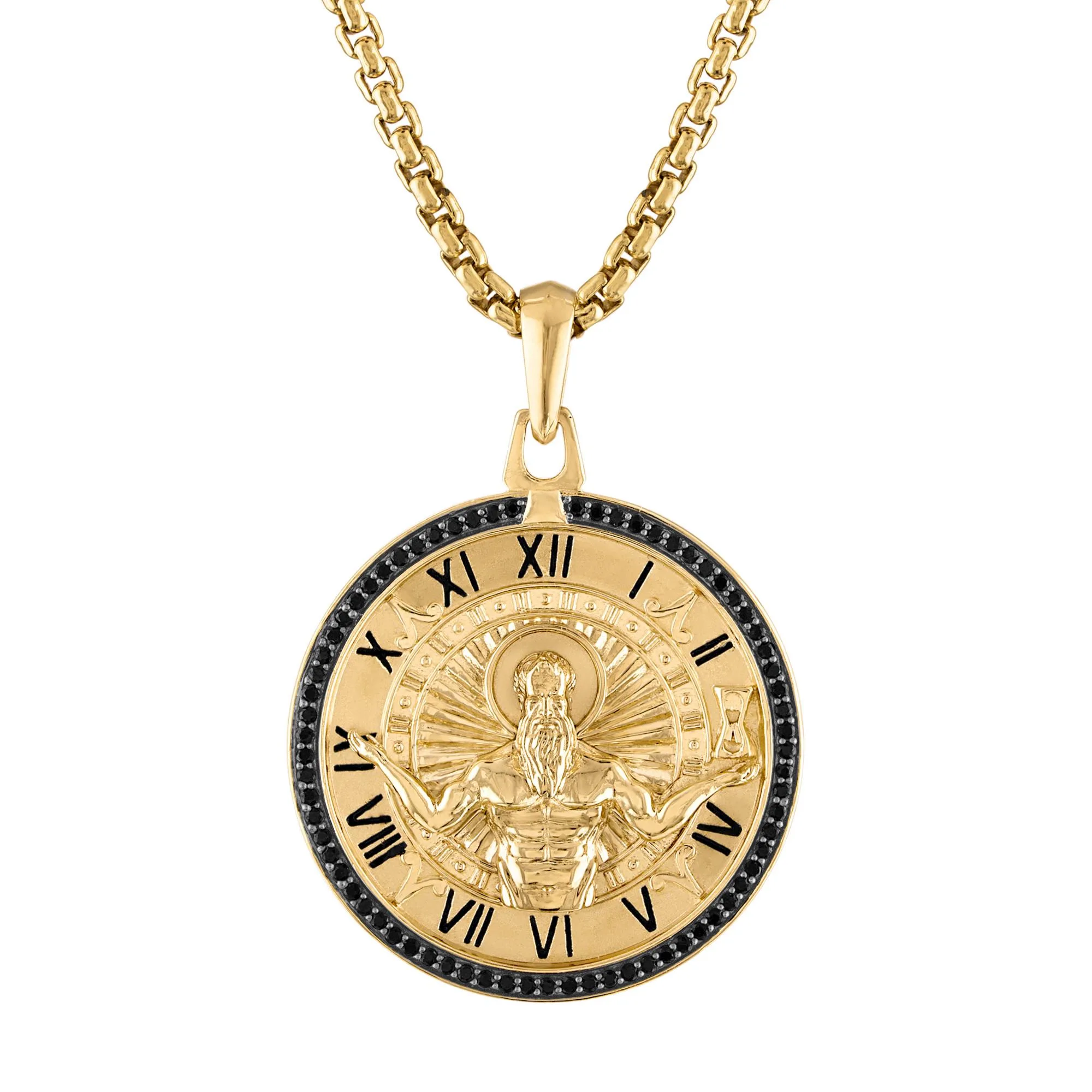 Bulova Jewelry Chronos: "God Of Time" Sterling Silver Pendant