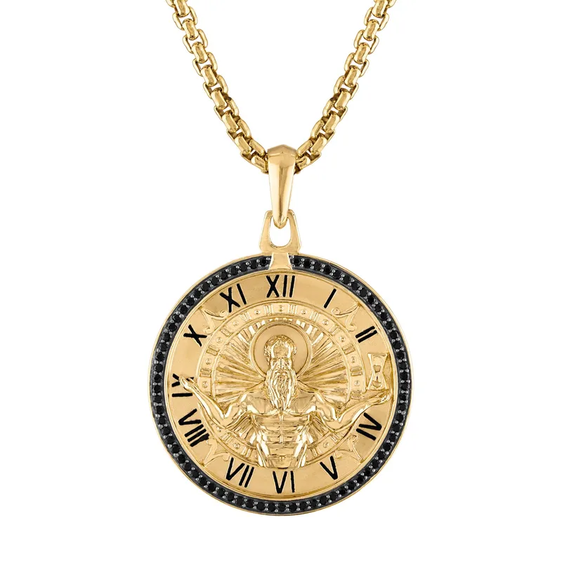 Bulova Jewelry Chronos: "God Of Time" Sterling Silver Pendant