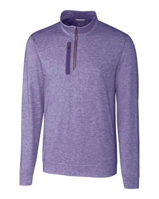 Cutter & Buck Stealth Heathered Quarter Zip Mens Pullover view 4