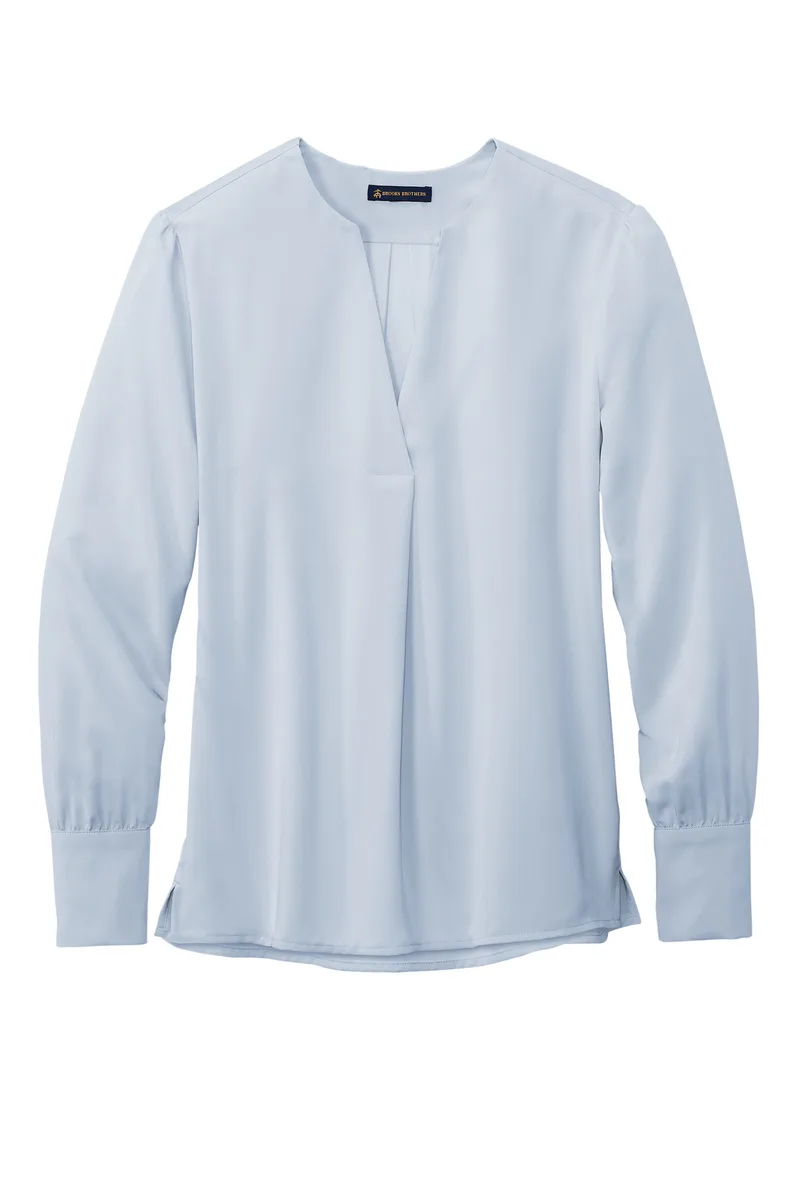 Brooks Brothers® Women's Open-Neck Satin Blouse