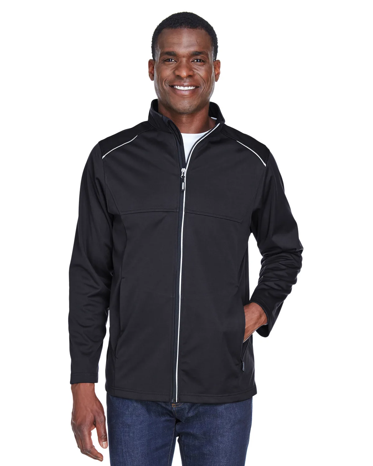 CORE365™ Men's Techno Lite Three-Layer Knit Tech-Shell Jacket