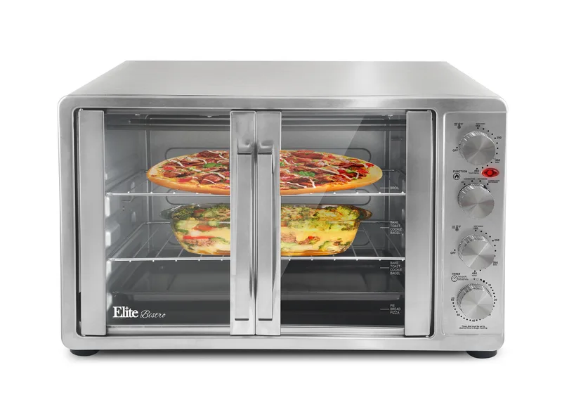 Elite 45L French Door Convection Toaster Oven W/ Rotisserie